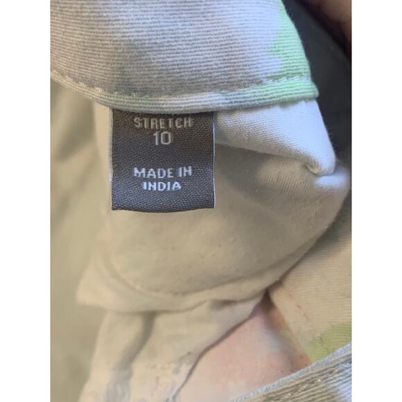 J Jill Women's Colorful Authentic Fit Floral Stretch Denim Crop Pant Size 10 - Picture 4 of 6